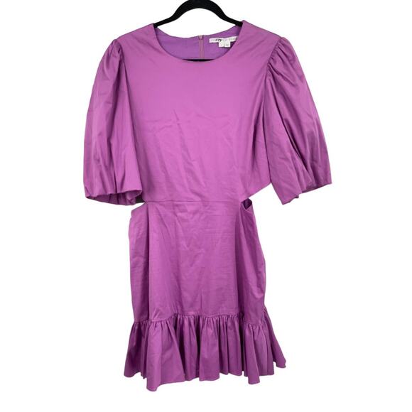 Veronica Beard dress Iker Puff Sleeve Cutout minidress purple size 14 - Picture 2 of 6